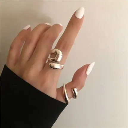 925 Sterling Silver Chunky Ring For Women