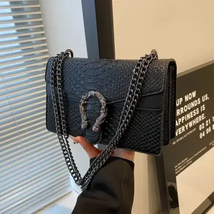 Snake Pattern Shoulder Bag For Women